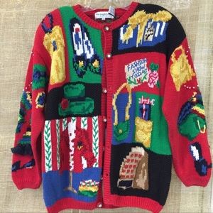 The perfect ugly sweater. Purchased on Posh, worn a few times. Great retro top!